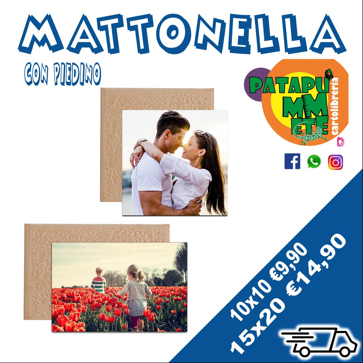 MATTONELLA IN CERAMICA con piedino