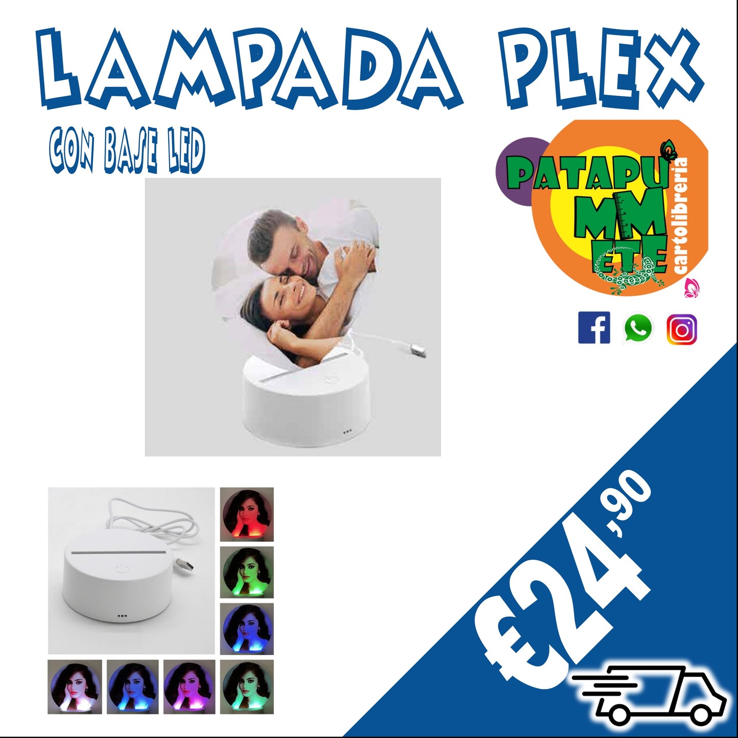 LAMPADA PLEX CON BASE LED