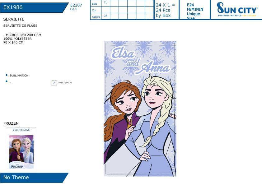 TELO MARE PERSONAGGI CARTONI 70X140 CM