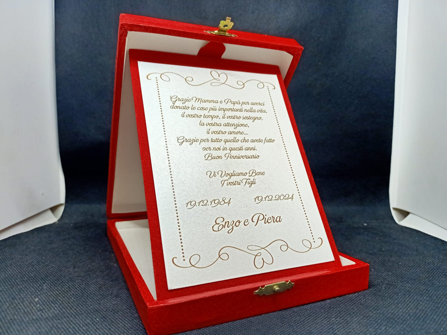 TARGA CON ASTUCCIO IN LEGNO