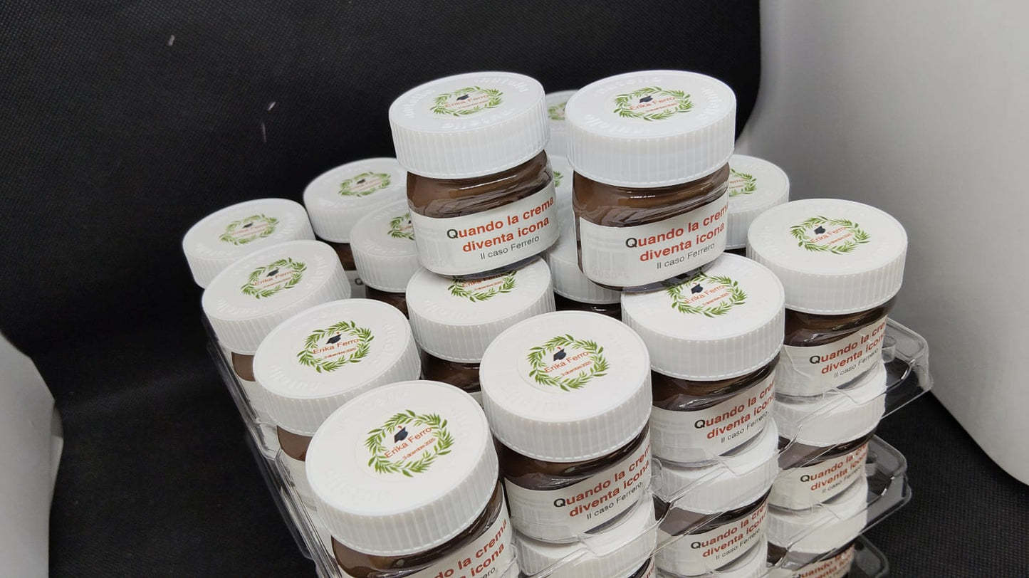 MINI VASETTO NUTELLA 25 gr  FRONTE + TAPPO
