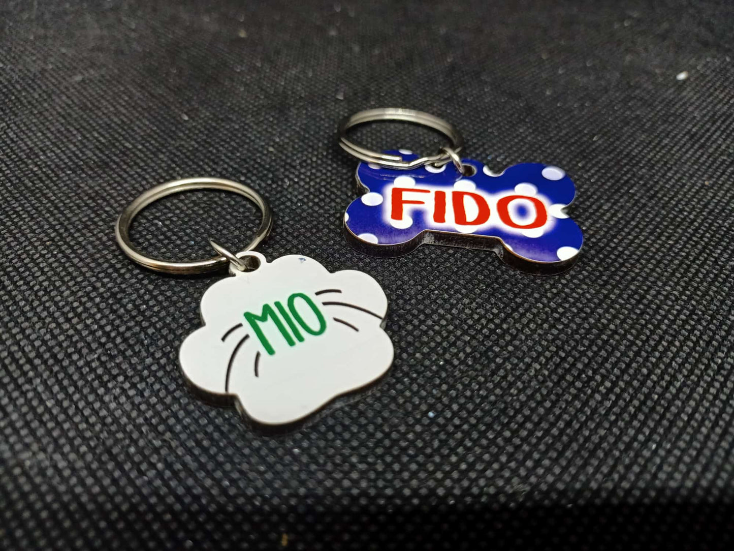 MEDAGLIETTA COLLARE PVC CANE O GATTO CON NOME E NUMERO