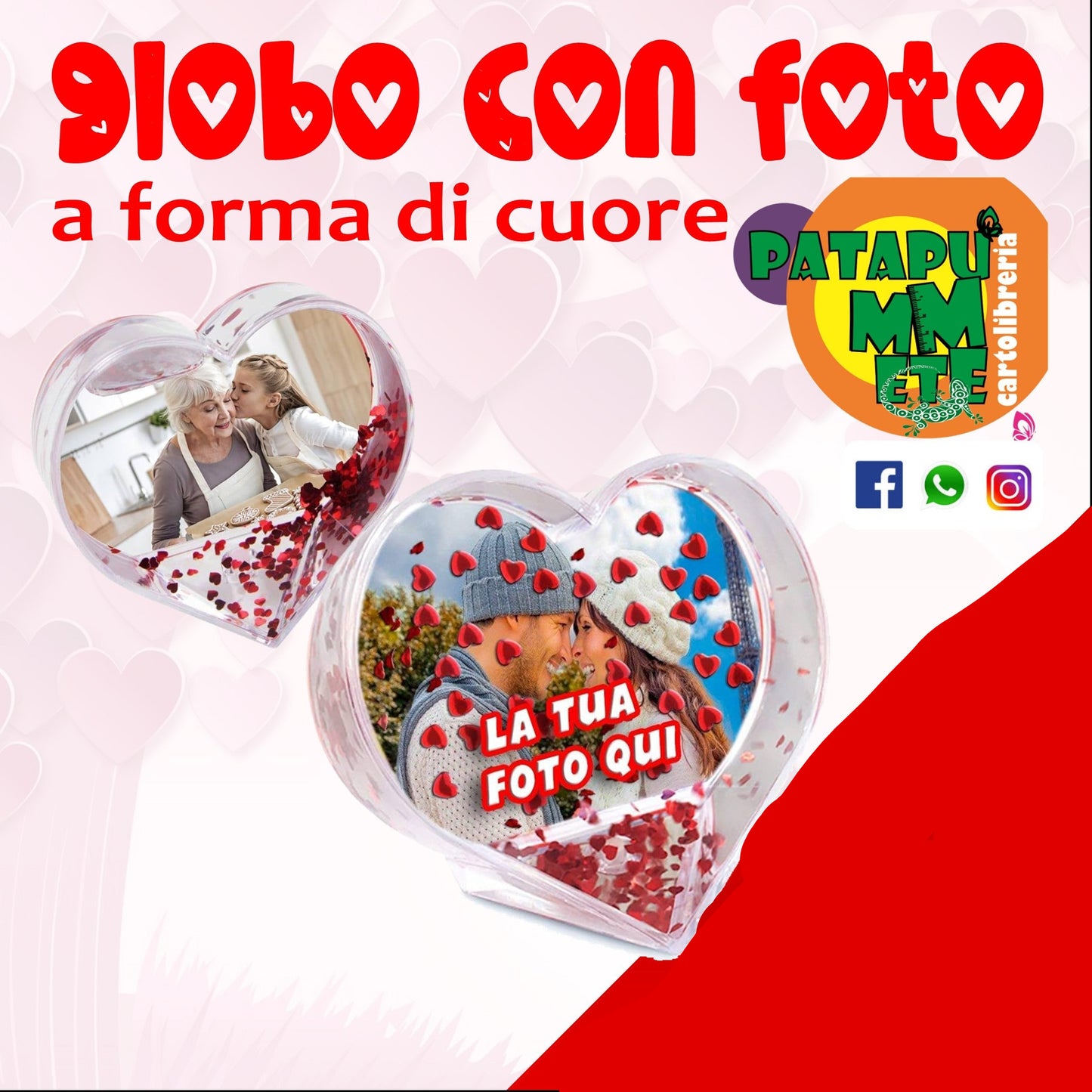 GLOBO CON FOTO a forma di Cuore