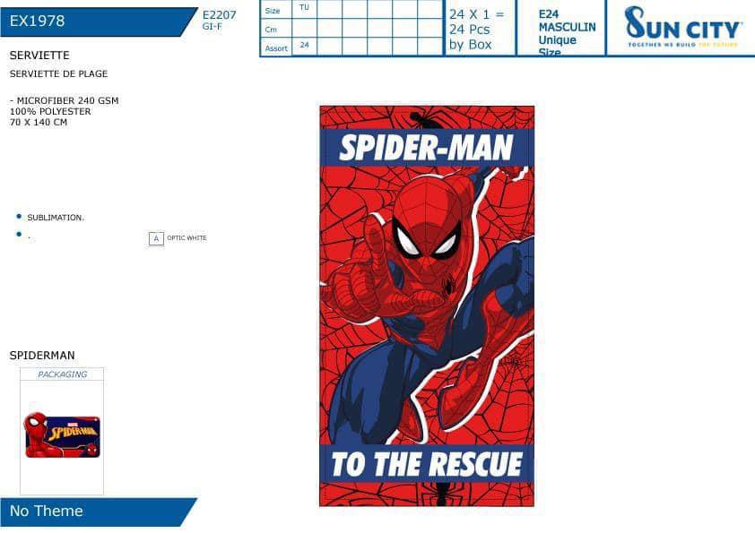 TELO MARE PERSONAGGI CARTONI 70X140 CM