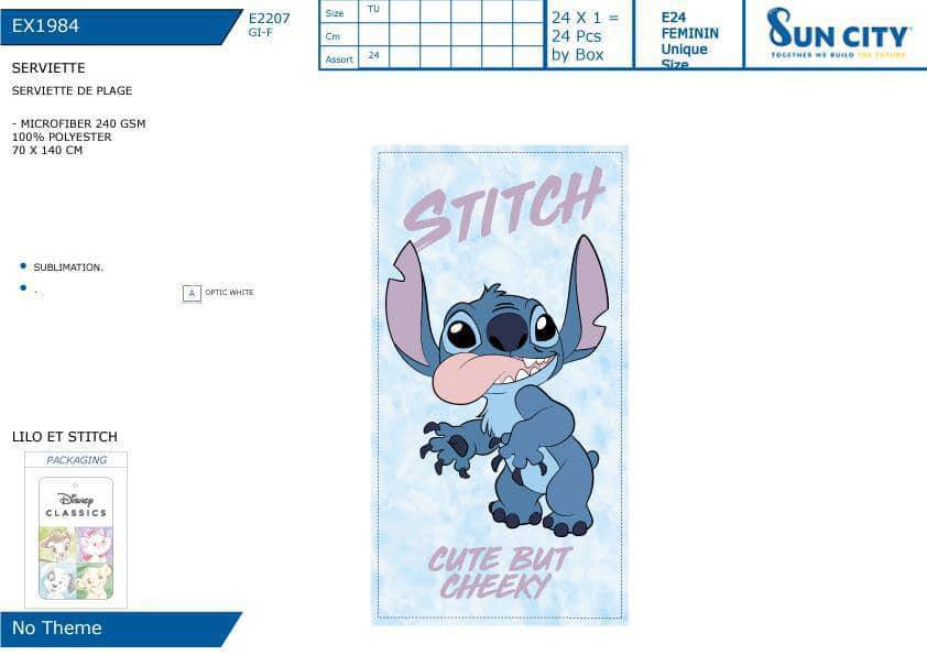 TELO MARE PERSONAGGI CARTONI 70X140 CM