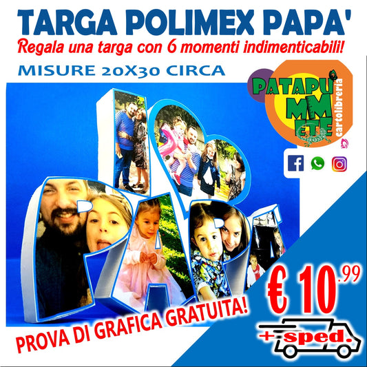 TARGA POLIMEX I LOVE PAPA'